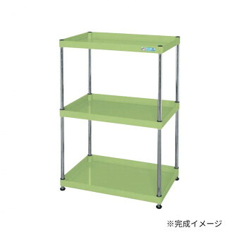 サカエ CSパールワゴン固定タイプ 樹脂製 グリーン CSPN-6062|aline