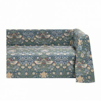 川島織物セルコン Morris Design Studio いちご掠め取る マルチ取りまかなう 200×200珊 HV1710 BG・青碧緑であること