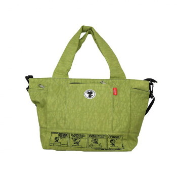 zucchero&times;Vintage PEANUTS 3WAY ボストンバッグ キャリーバー通し付き グリーン 62083｜aline