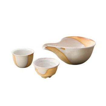 萩焼 三戸逸雄作 朱色冷酒器 4-41 5360-045
