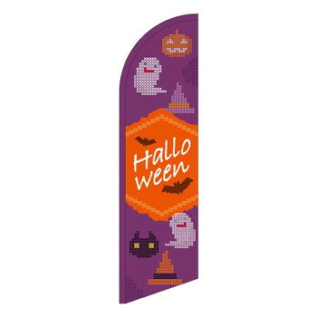 セイルバナー 大 Halloween クロスステッチ 紫 40120