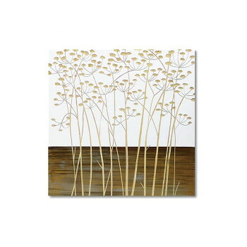 ウッド スカルプチャー アート「フィールド フラワー2」 WH+NP SA-15065｜aline