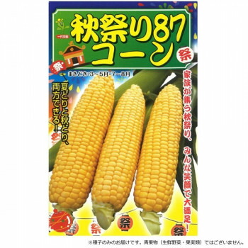 小林種苗 スイートコーン内果皮 秋祭り87玉蜀黍 8146 2000粒
