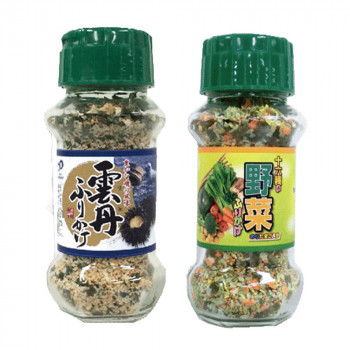 みなり 雲丹ふりかけ 85g・十六種の野菜ふりかけ 90g　各15個セット｜aline