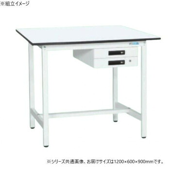 サカエ 軽さ立進め方台KAD印字機 抗菌産業 押し込み2段付 1200×600×900粍 KAD-126BMW