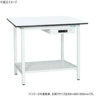 サカエ 軽さ立進め方台KAD印字機 押し込み1段付 中板付 900×600×900粍 KAD-096ATMW