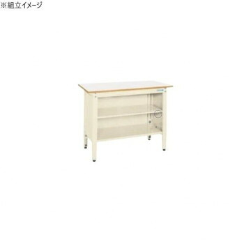 サカエ 一人用作業台 高さ調整タイプ 900×600×800mm ホワイト 中棚付 TCP-096TIV|aline