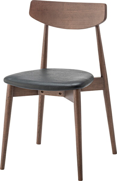 ダイニングチェア エマチェア 椅子 天然木 ウォルナット アカシア材 完成品 耐荷重80kg おしゃれ 北欧風 木製チェア モダン シンプル 高級感 ベトナム製 インテリア 家具 食卓椅子 カフェチェア ブラウン