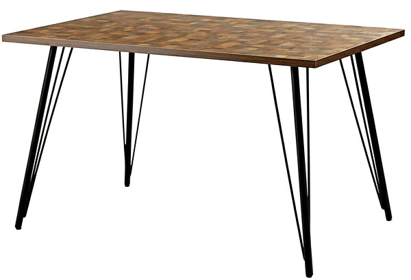 ダイニングテーブル 120&times;80 高さ72cm 幅120cm 奥行60cm スチール おしゃれ インダストリアル シンプル 長方形 ミックス ミックス｜aline