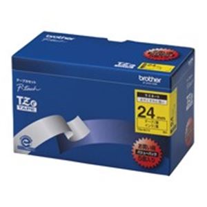 brother ブラザー工業 文字テープ/ラベルプリンター用テープ 【幅：24mm】 5個入り TZe-651V 黄に黒文字