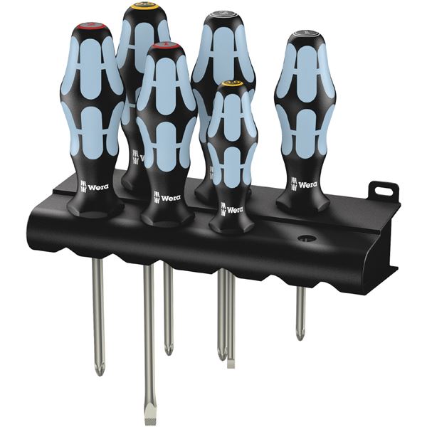 WERA ヴェラ 6本組 ステンレス製 ドライバーセット ポジ マイナス プラス 入り 032063 工具 ツール DIY 作業工具 道具
