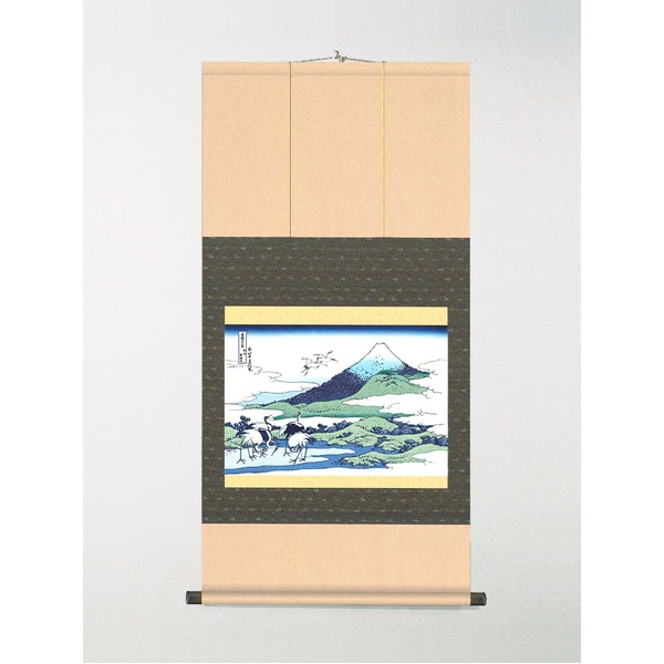 〔 浮世絵名品集 北斎掛軸 〕 富嶽三十六景 世界文化遺産 葛飾 北斎浮世絵掛軸 相州梅沢庄｜aline