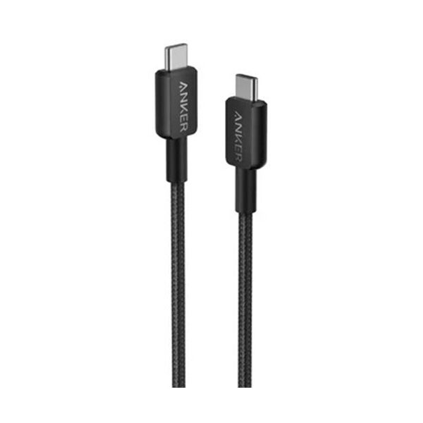 (まとめ) アンカージャパン ANKER 322 高耐久ナイロン USB-C&USB-C ケーブル 0.9m ブラック A81F5N11 1本 【×5セット】
