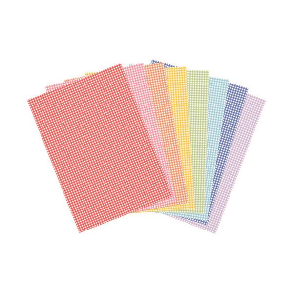 楽天市場】デザインペーパーB4 チェック柄(16枚) ZKP-01 《 今村紙工