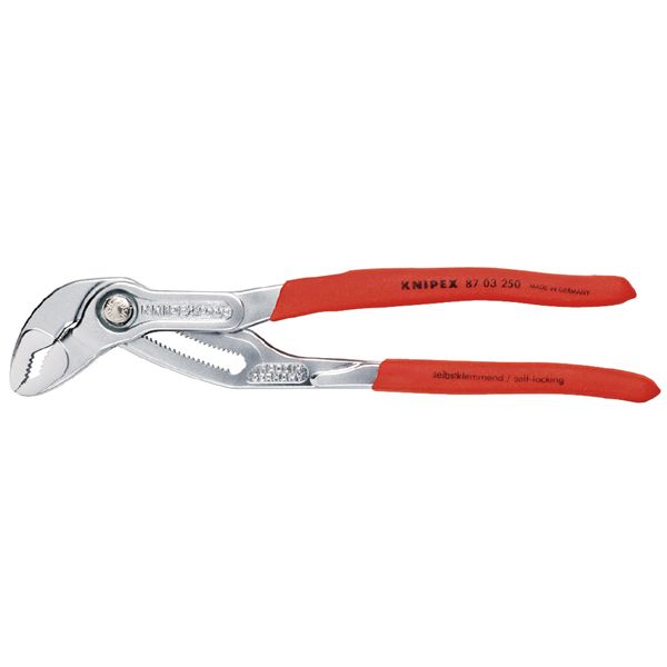 KNIPEX クニペックス コブラ ウォーターポンププライヤー 滑り止めプラスチックコーティング 全長250mm 8703-250 工具 ツール