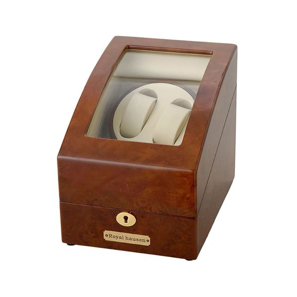 Royal hausen ロイヤルハウゼン ワインダー ワインディングマシーン 2本巻 時計収納(3本収納) 上品な高級感 モダンデザイン GC03-S31