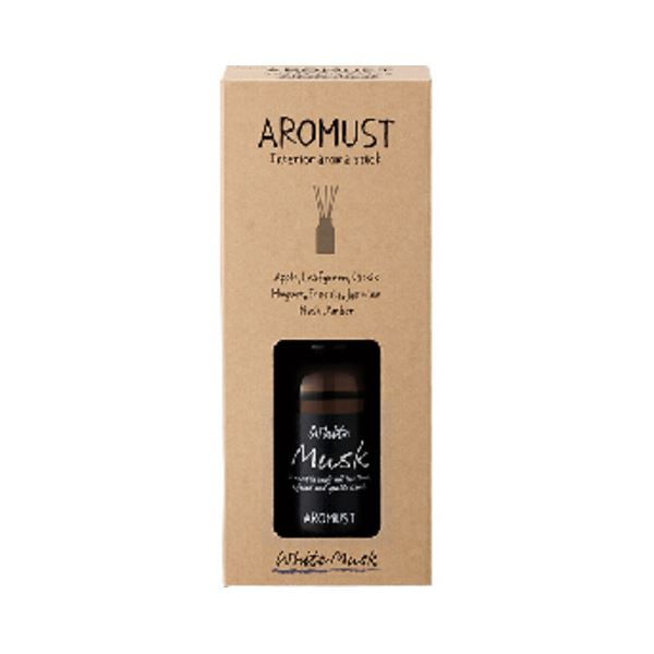 （まとめ） 晴香堂 アロマストスティック ホワイトムスク 130ml 1個 【×5セット】