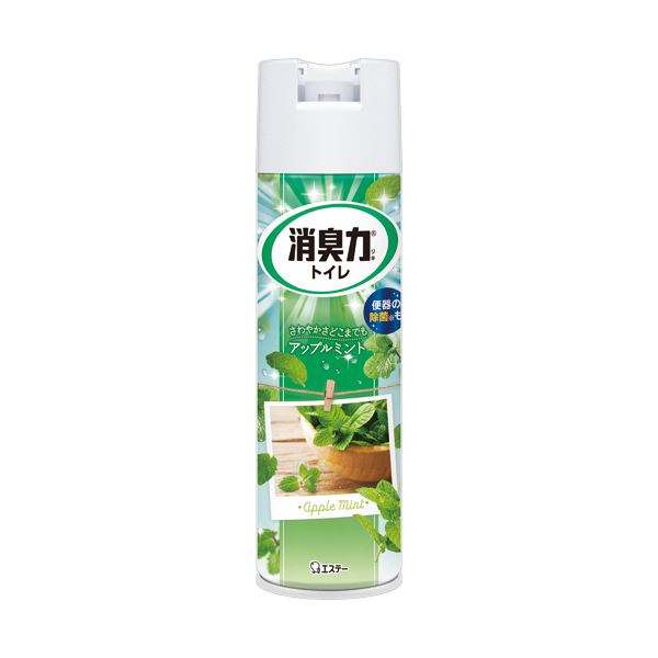 （まとめ） エステートイレの消臭力スプレー アップルミント 365mL 1セット（3本） 【×5セット】