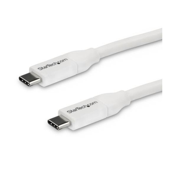 StarTech.com USB2.0 Type-Cケーブル 給電充電対応 Type C（オス）-Type C（オス） 4m ホワイトUSB2C5C4MW 1本
