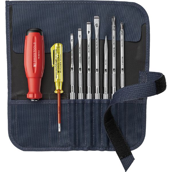PB SWISS TOOLS ピービースイスツールズ 9本組 差替式ドライバーセット グレー 38223.GY 工具 ツール DIY|aline