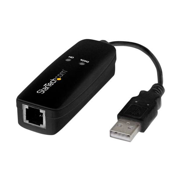 StarTech.com 外付けUSB接続56kbpsアナログモデム ブラック USB56KEMH2 1個|aline