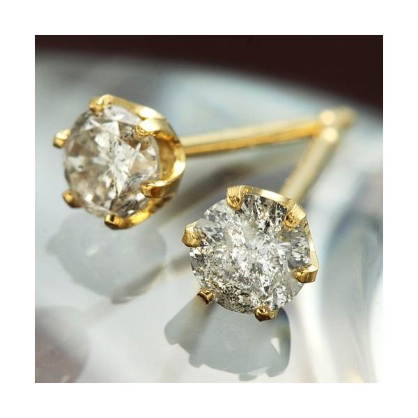 K18イエローゴールド ダイヤモンドピアス0.3ct 36,901円