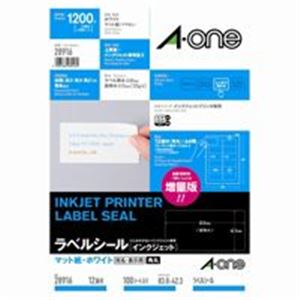 エーワン インクジェット用ラベル/宛名シール 【A4/12面 100枚】 28916