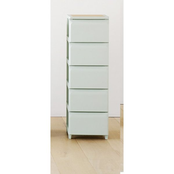 洋服箪笥 納める調度品 〔M5段 サルヴィア緑であること〕 タンス 物の具不必要 飾り気の無い組み立て ROOM＆HOME デイリー 精神的な統合式 抽き出し その他-インテリア・寝具・収納