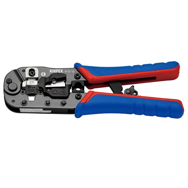 KNIPEX クニペックス ウエスタンプラグ 圧着ペンチ 8ピン コンフォート 全長190mm 9751-13 工具 ツール DIY 作業工具
