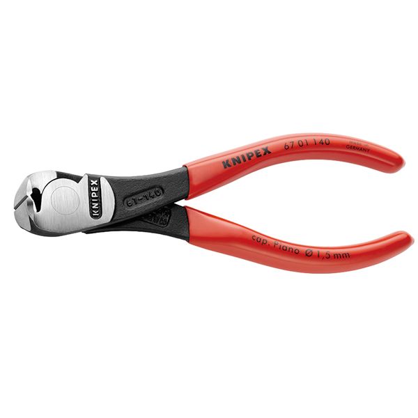 KNIPEX クニペックス ハイレバーエンドニッパー プラスチックコーティング サイズ50×15×140mm パック入 6701-140SB 工具