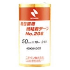 （まとめ）ニチバン 紙粘着テープ 208-50 50mm×18m 2巻【×10セット】