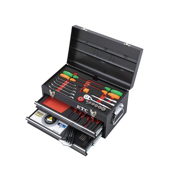 KTC 京都機械工具 40点組 9.5SQ DIY用 工具セット ツールチェスト ブラック SK34026XBK 工具 ツール DIY 作業工具