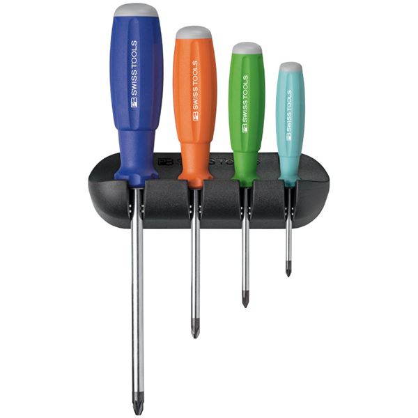 PB SWISS TOOLS 8243RB レインボースイスグリップドライバー 4本組 工具 ツール DIY 作業工具 道具 ドライバー
