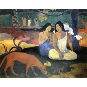 世界の名画シリーズ、プリハード複製画 ポール・ゴーギャン作 「アレアレア」(額縁付)【代引不可】|aline