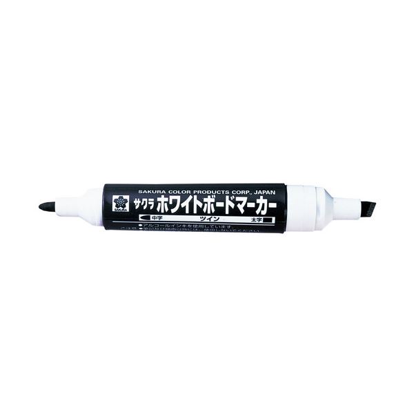 （まとめ） サクラクレパス ホワイトボードマーカーツイン WBK-T黒10本【×10セット】 10,117円