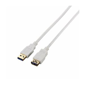 (まとめ)エレコム USB3.0延長ケーブル(A-A) USB3-E20WH【×3セット】