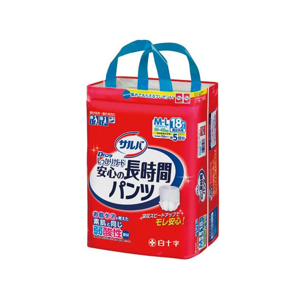 (まとめ) 白十字 サルバDパンツしっかりガード安心の長時間M-L【×2セット】