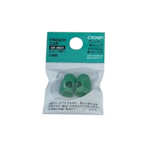 （まとめ） フィンガーキャップ （緑色ゴム製）抗菌 パック入り CR-UB22-G 入 【×30セット】