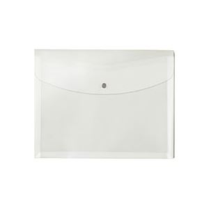 (まとめ)プラス シンプルワークポケット付エンベロープ マチ付 A4ヨコ クリアー FL-121CH 1枚 【×50セット】