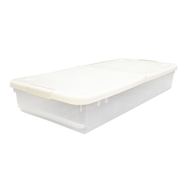 ベッド下 収納ケース 衣類収納 幅45cm S ロング 5個セット 半開閉可能 ふた付き 引き手付き とっても便利箱 ベッドルーム 寝室｜aline