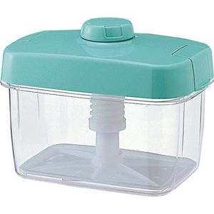 〔12個セット〕 漬物器 漬物容器 幅23cm 角型 3L グリーン ワンタッチロック式 リス ハイペット キッチン 台所 調理器具｜aline
