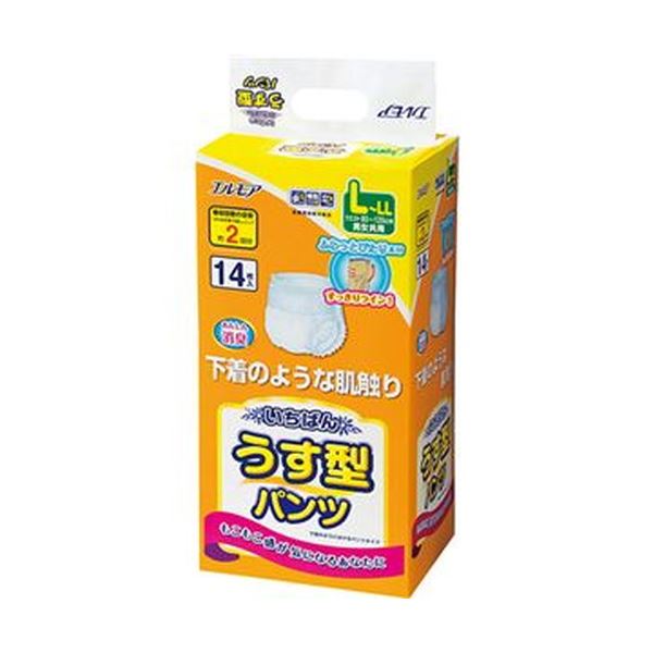 (まとめ)カミ商事 エルモア いちばんうす型パンツ L-LL 1パック(14枚)【×10セット】|aline
