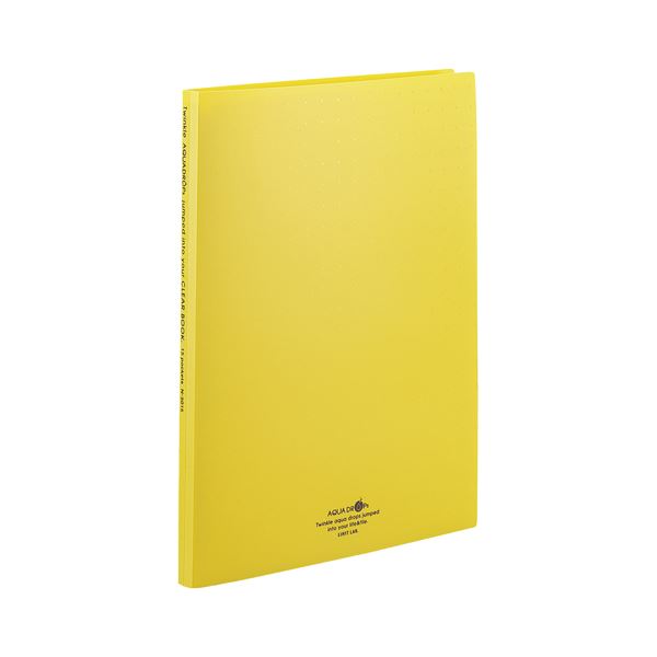 (まとめ) リヒトラブ AQUA DROPs クリヤーブック(クリアブック)(ポケット交換タイプ) A4タテ 30穴 15ポケット付属 背幅18mm 黄 N5015-5 1冊 【×30セット】|aline
