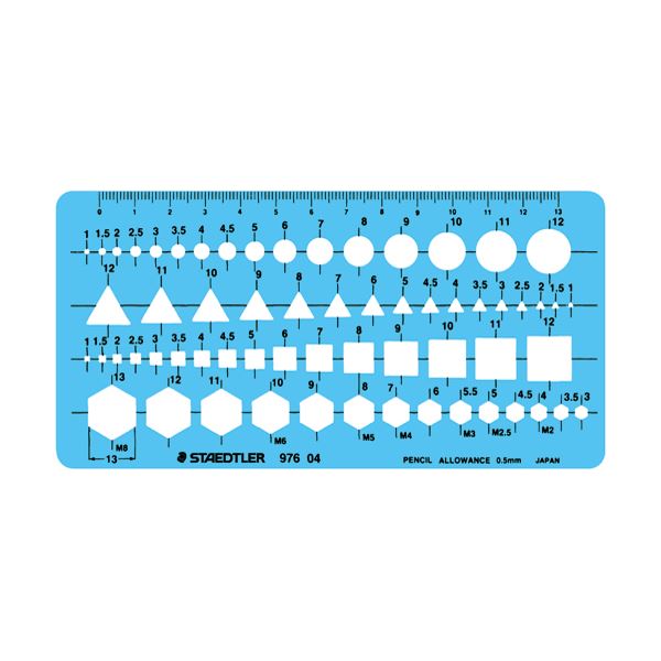 (まとめ) ステッドラー テンプレート 組合せ定規 エッジ付 976 04 1枚 【×10セット】