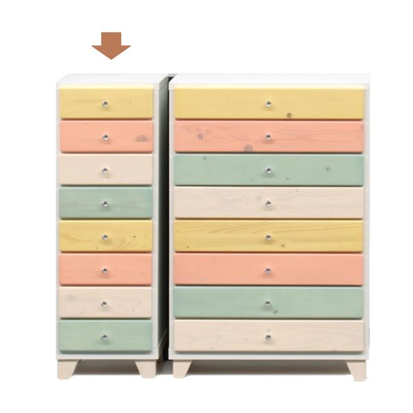 楽天市場】チェスト タンス 8段 幅30cm マルチカラー 日本製