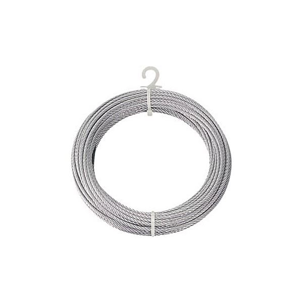 (まとめ) TRUSCO メッキ付ワイヤロープ 6mm×10m CWM-6S10 1巻 【×5セット】