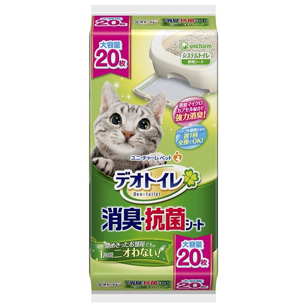 (まとめ）デオトイレ 消臭・抗菌シート 20枚 （ペット用品)【×6セット】【代引不可】