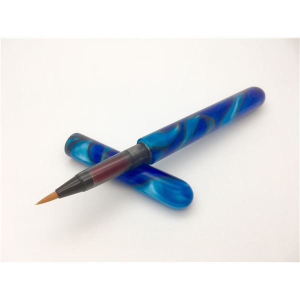 アクリル 筆ペン/文房具 【ブルー】 中太字 日本製 文具 オフィス用品 ステーショナリー