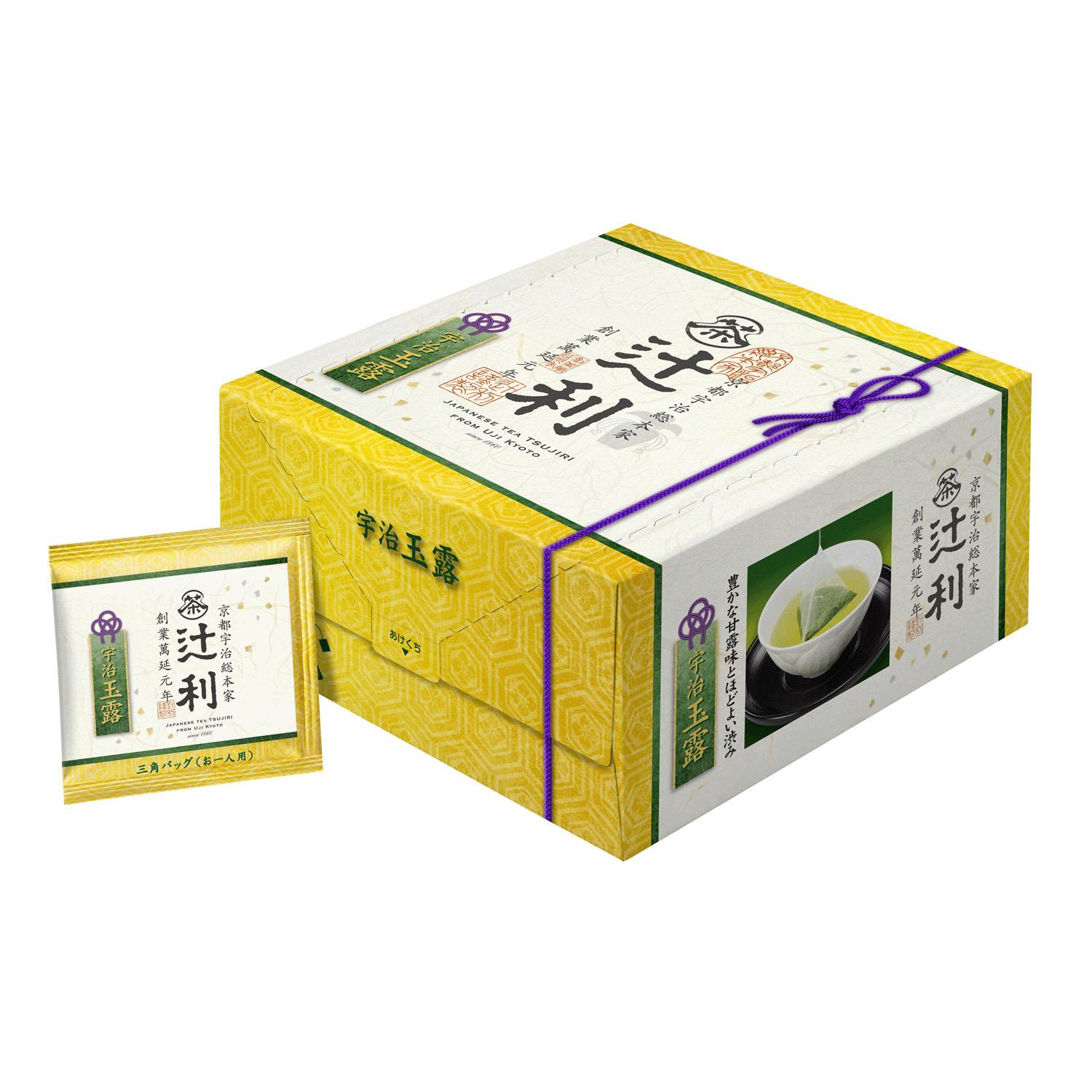 辻利 三角バッグ 宇治玉露 50P