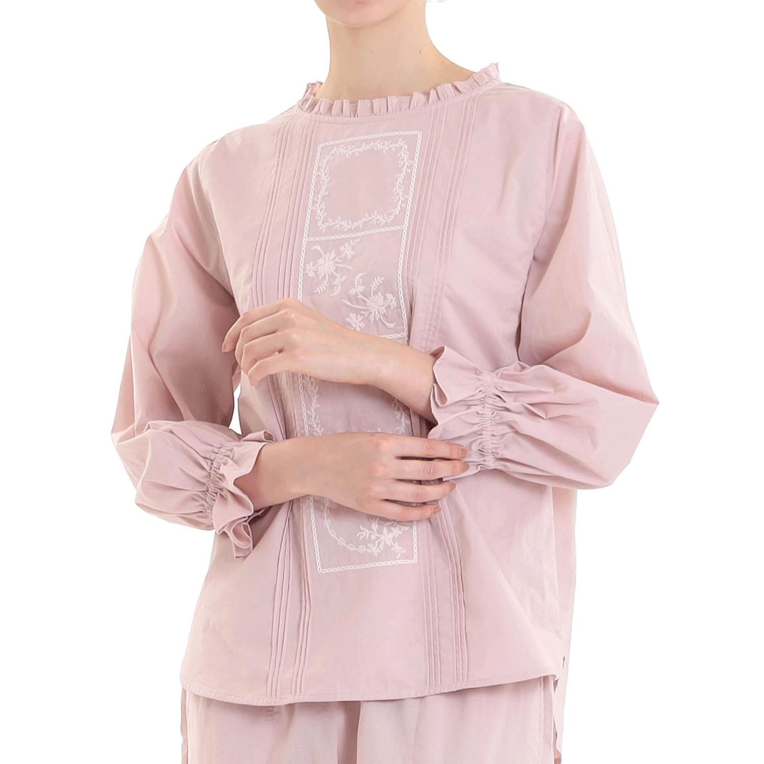 Narue 60ローンフローラピンタックパジャマ サクラ色 M